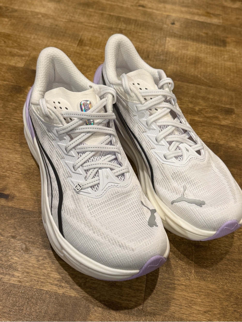 PUMA Women's White & Lavender Nitro Running Shoes EUC Size women 7.5